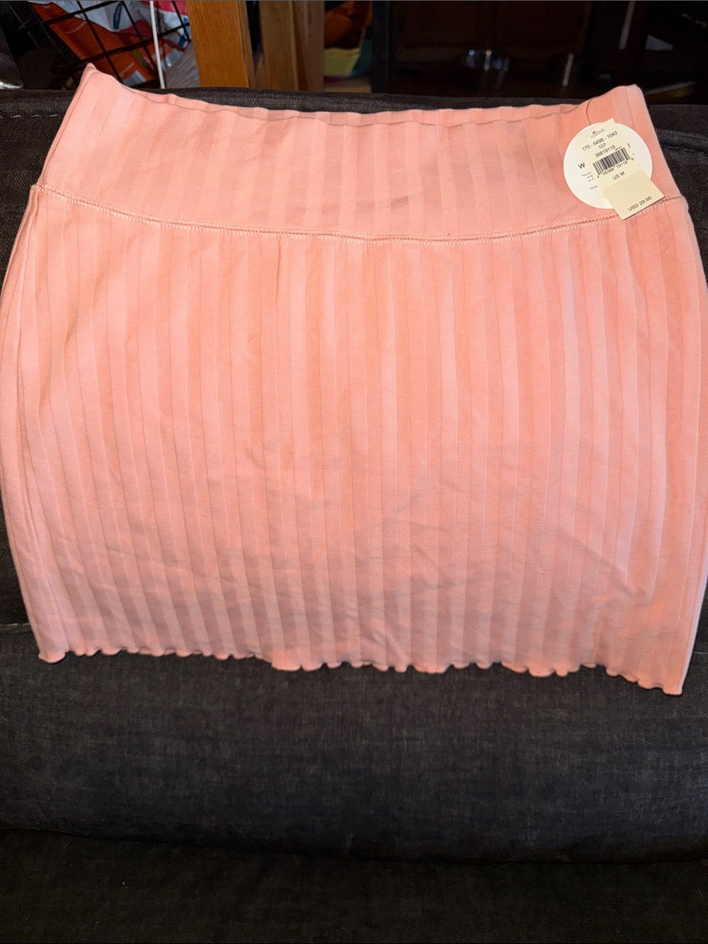 NWT Offline- Women's Pink Ribbed Mini Skirt